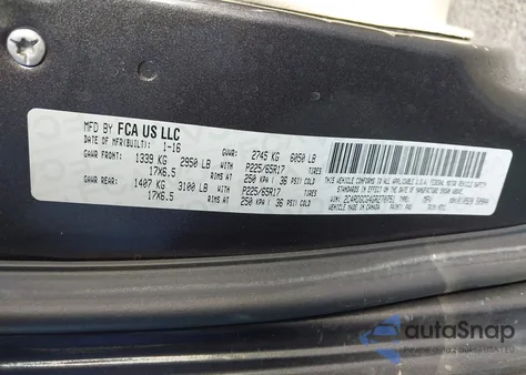 2016 Dodge Grand Caravan Sxt z USA, uszkodzony, nr VIN 2C4RDGCG4GR270751